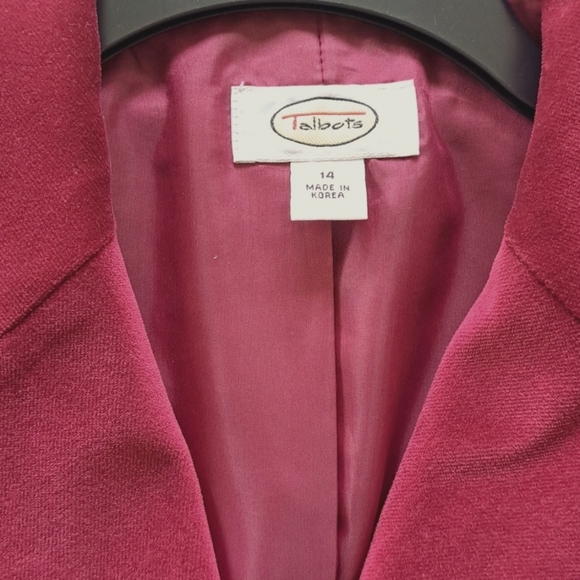 Talbots Classy Velvet Dressy Rich Textured  Structured Blazer Stylish Jacket - Picture 2 of 7